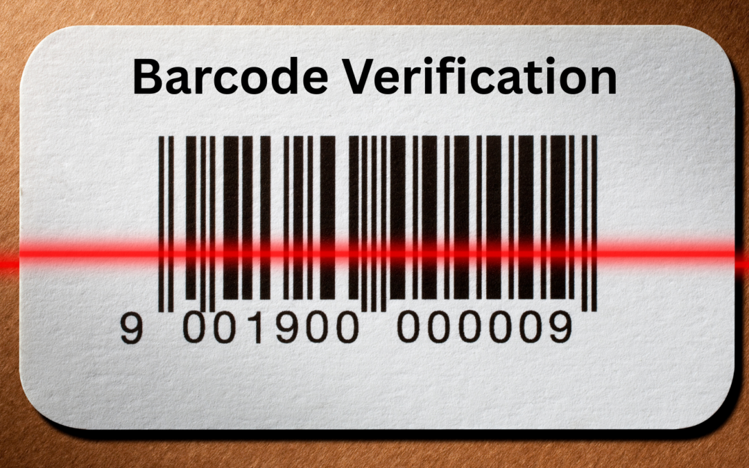 A barcode being scanned for verification purposes.