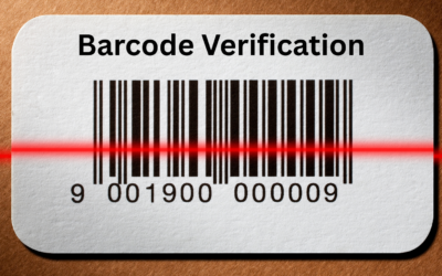 A barcode being scanned for verification purposes.